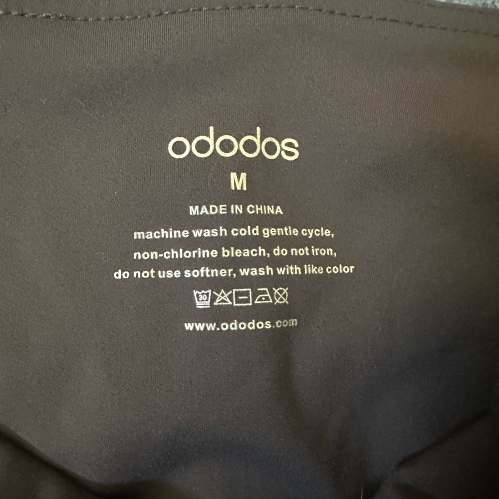 ADODOS Gray High Waisted Biker Shorts | Compression Yoga Gym Athleisure Shorts - Picture 4 of 5